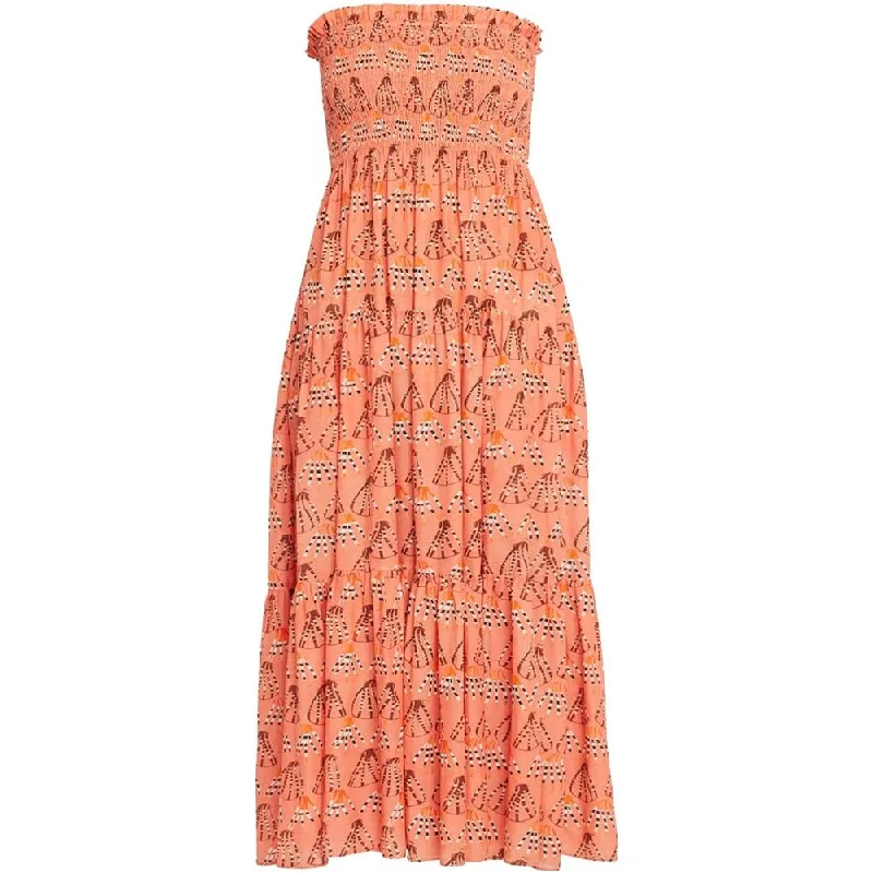 Ulla Johnson Women Lucca Coverup Slipover Style Maxi Dress Rosa