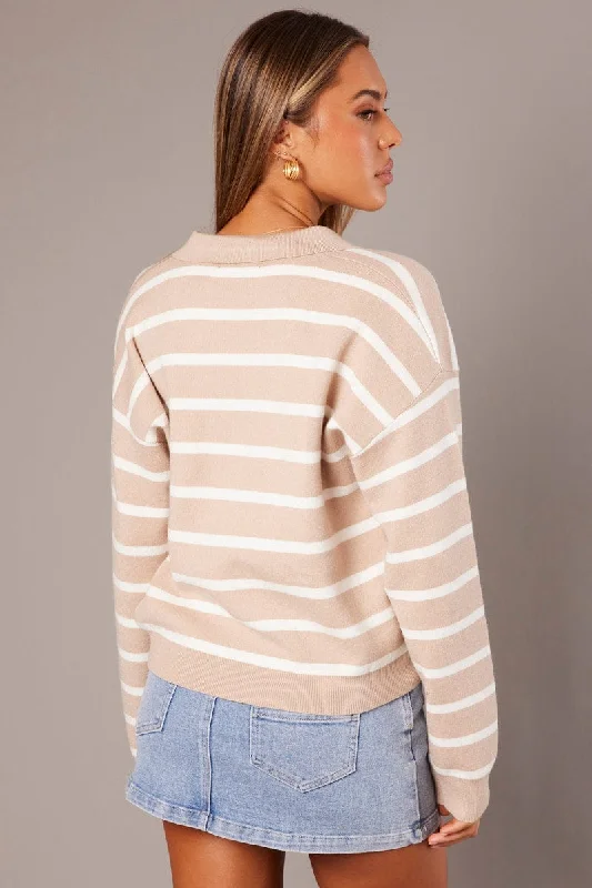 beige-stripe-knit-top-long-sleeve-collar-kn1956-40r-1 beige-stripe-knit-top-long-sleeve-collar-kn1956-40r-1