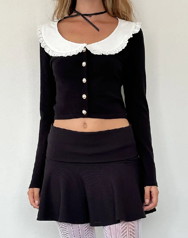 jodine-knit-cardigan-black-white-frill
