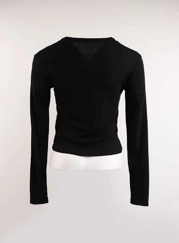 solid-ruffle-hem-long-sleeve-crop-top-ij411